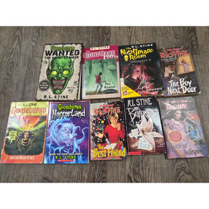 R.L. Stine Vintage Paperback Book Lot Nightmare Horror Goosebumps Lot of 9